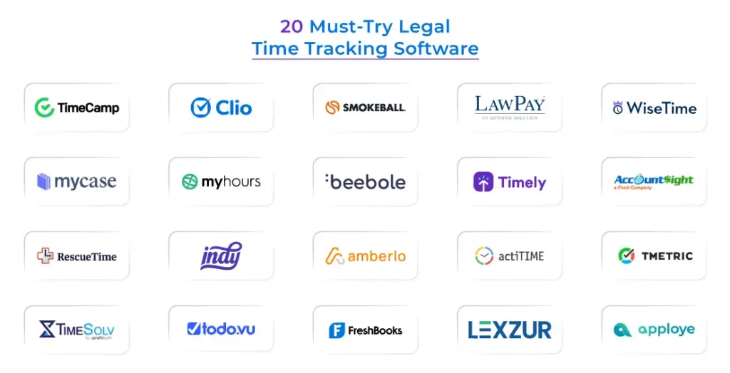 20 Must-Try Legal Time Tracking Software